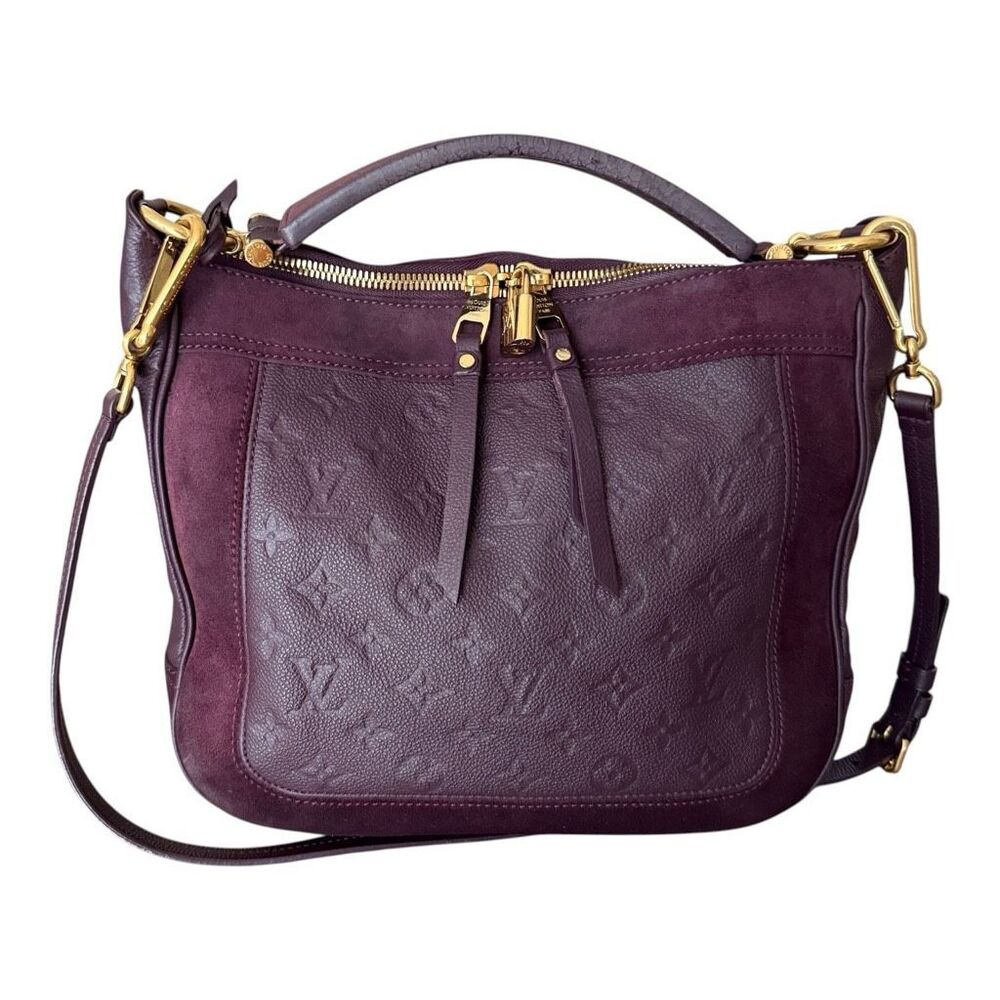 Louis Vuitton RARE Audacieuse PM Empreinte Aubergine Leather Bag Auth Dust Bag